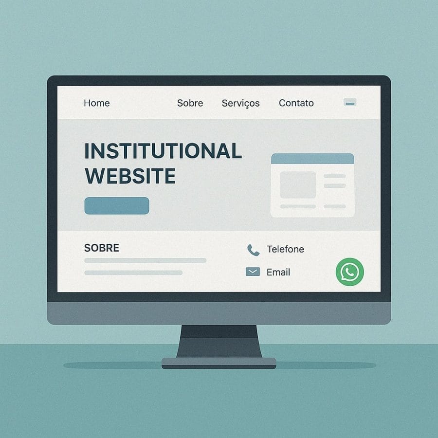 Criação de Site Institucional Estático com Design Moderno e Minimalista